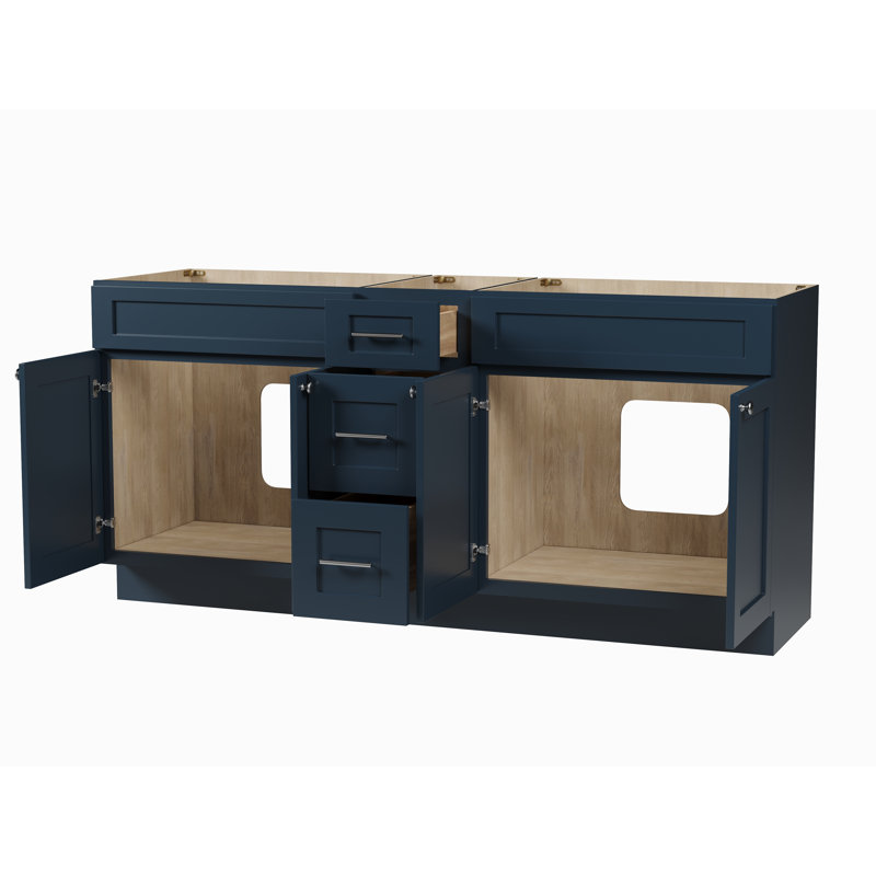 Base de meuble-lavabo double 72 po Disar, Bleu