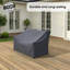 Housse pour causeuse de patio rectangulaire en teck Brunswick