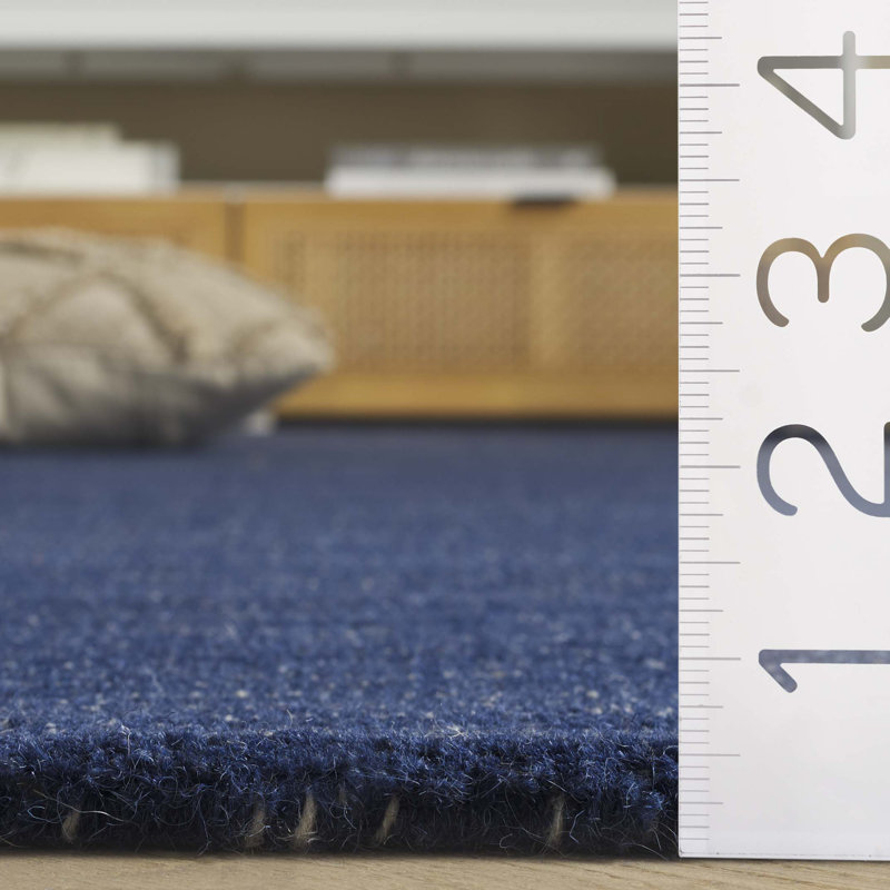 Laine abstraite touffetée à la main; Tapis d'intérieur en coton, Carré 6 pi