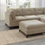 Ensemble de canapé modulaire en chenille gris cendré pour salon modulaire en L 2 po-1041789108
