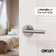 Stark Privacy Door Lever with Push Button and Round Rosette