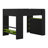 Full Size Wood Bunk Bed With Height-Adjustable Desk,Wardrobe And RGB Light-118155890