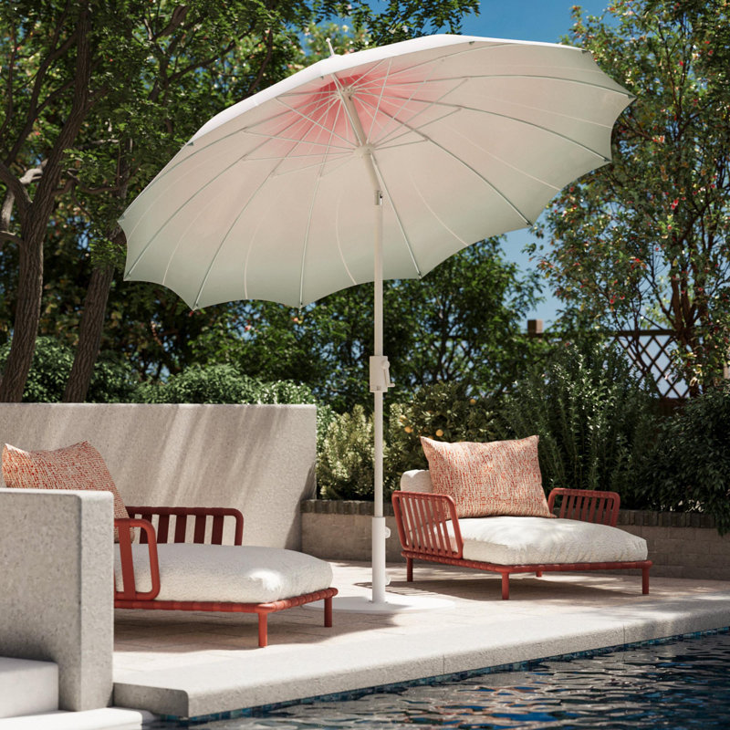Parasol d'extérieur inclinable 108 po Kaia, Vert dégradé, sans lumière DEL