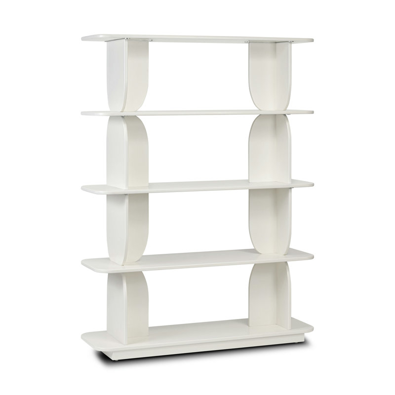 Padua 62" Wood Bookshelf, White