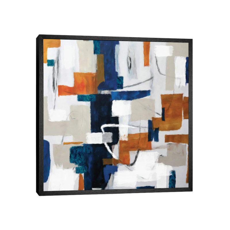 Alegra VII by Radiana Christova - Painting on Canvas, Black Framed, 66.04 cm H x 66.04 cm W