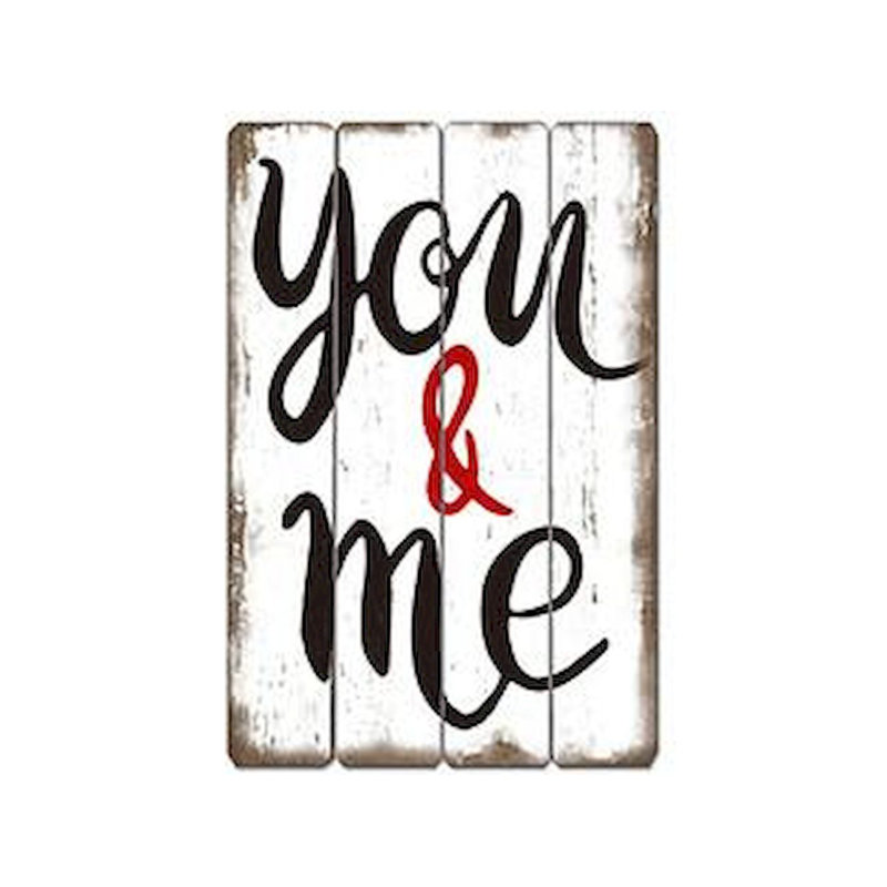 Décoration murale en bois "You and me"