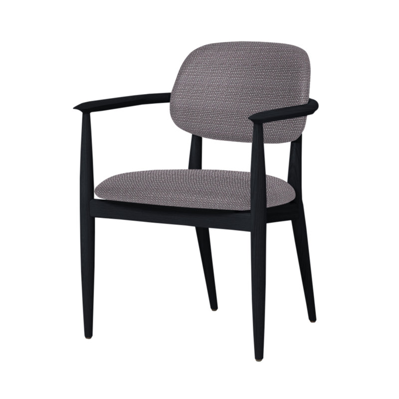 Chaise Slow de Space Copenhagen, Chêne noir, L493 Mastic Sanfor 3479