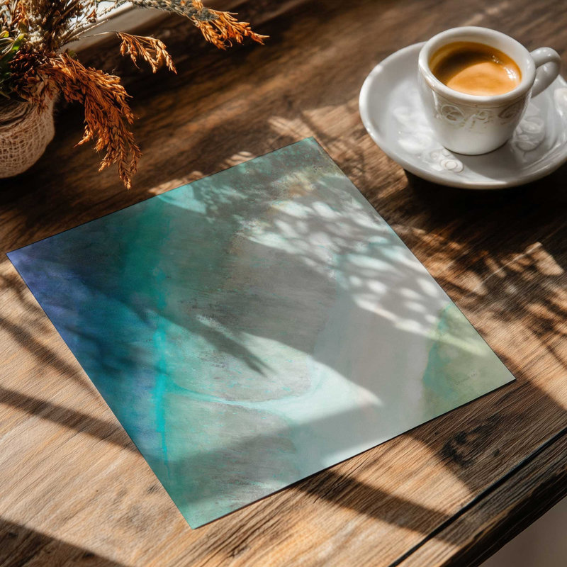Serene Shark Shadows Print, White, 17.5" H x 17.5" W x 1.25" D