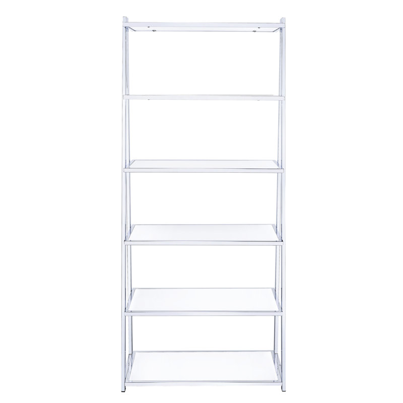 Bibliothèque moderne moderne à 6 tablettes - rangement épuré et élégant avec 6 tablettes décoratives