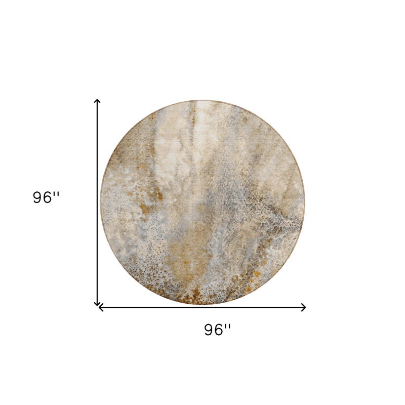 Tapis d'intérieur rond 8 po