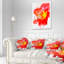 Coussin lombaire d’art floral brillant lily