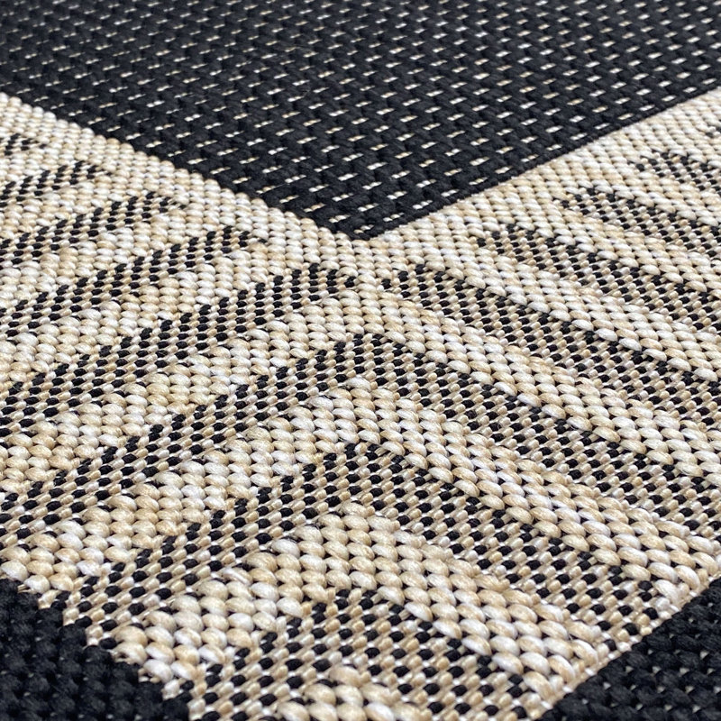 Delshire Striped Machine Woven Indoor / Outdoor Rug, Runner 2'3" x 7'3"