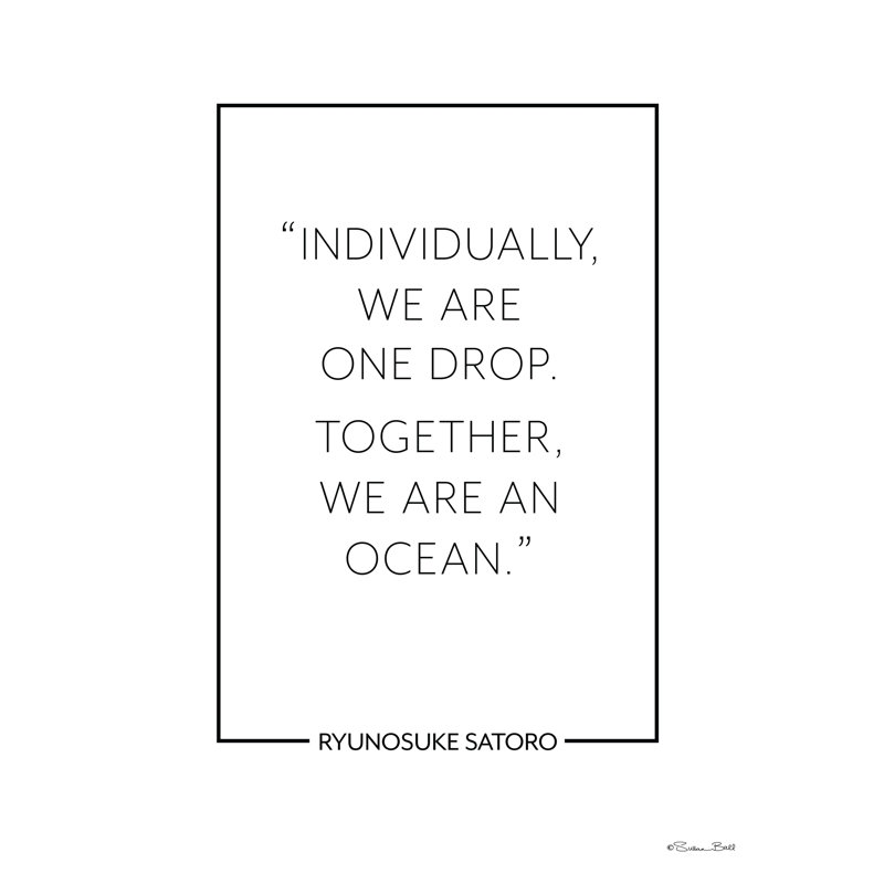 One Drop or Ocean - Impression sur toile tendue, H 36 po x l 24 po