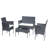 4 PC Patio Furniture Set Outdoor Patio Cushioned Seat Sofa