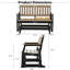 Banc oscillant 2 places en PEHD bicolore noir et brun
