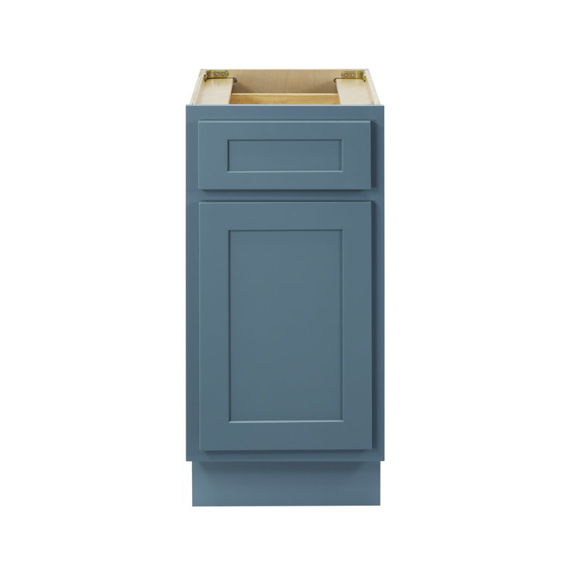 Base de meuble-lavabo simple Heyward, H 32,5 po x l 15 po x P 21 po, Bleu-vert