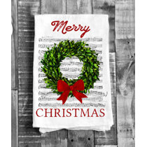 Santa Believe Christmas Village Dual Purpose Kitchen Dish Terry Towel