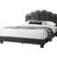 Tête de lit avec lit plateforme en tissu d'ameublement à motif floral grand lit 1Pc-1474336469