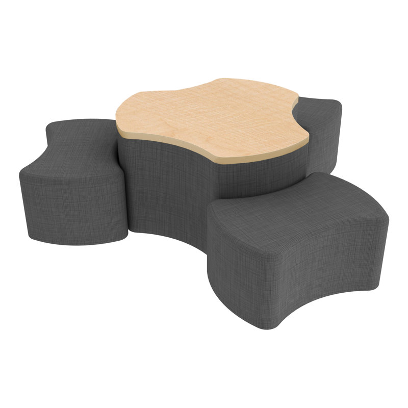 Ensemble de repose-pieds Pro Series, Gris ardoise / érable