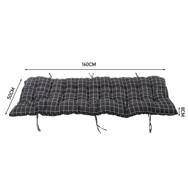 Seat Cushion, 160cm W x 50cm D, Black