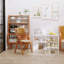 Bureau en L, bureau d'angle pour ordinateur, bureau pivotant à 360 degrés pour bureau à domicile avec étagères de rangement