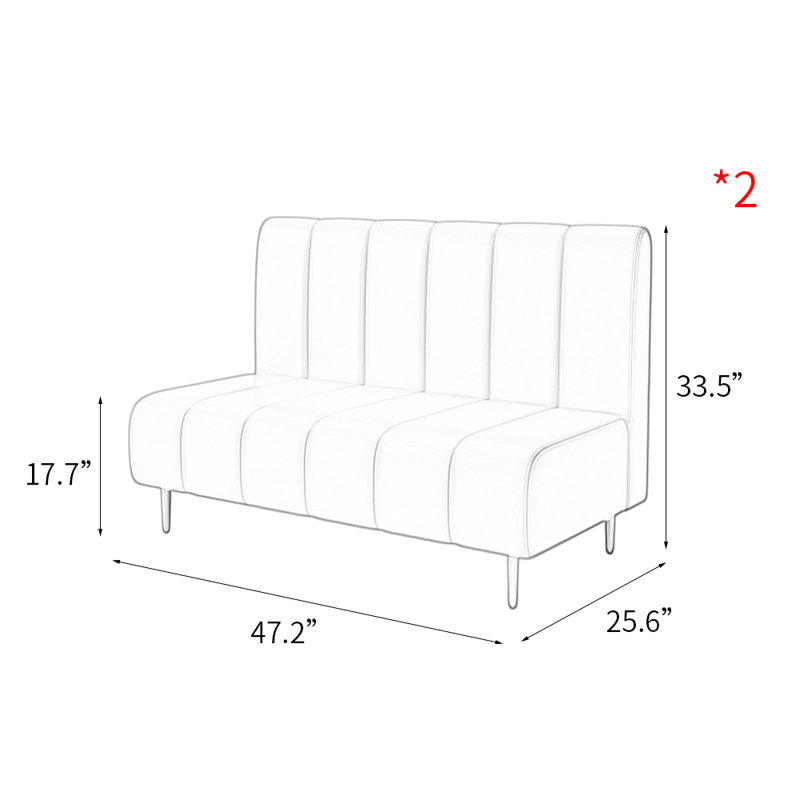 Banc rembourré en similicuir Farver, Rose