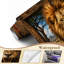 Peler et coller le papier peint, lion féroce, savane africaine, feuillage dramatique, art mural auto-adhésif et amovible-1542553599
