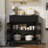 Kitchen Storage Cabinet, Modern Farmhouse Buffet Cabinet With Storage, Coffee Bar With 2 Drawers And 2 Doors, Floor Sideboard Buffet For Living Room, Dining Room, Bathroom-1789319277