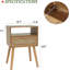 Table de chevet en bois manufacturé Ardine-1742177569