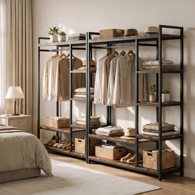 Étagère de 47,24 po avec 6 tablettes et tringle
