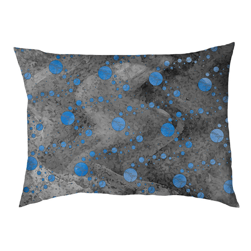Coussin d'extérieur pour chien Byrge Planets Stars, Très grand (l 52 po x P 42 po x H 17 po), Bleu et noir