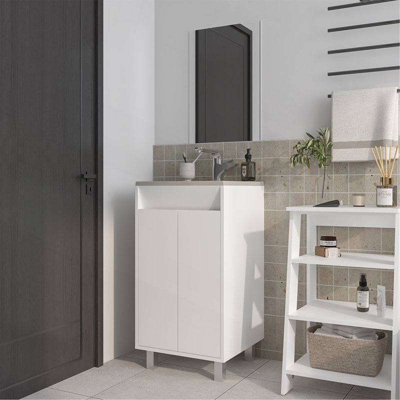 Saratoga Bathroom Cabinet with  2 Doors, White