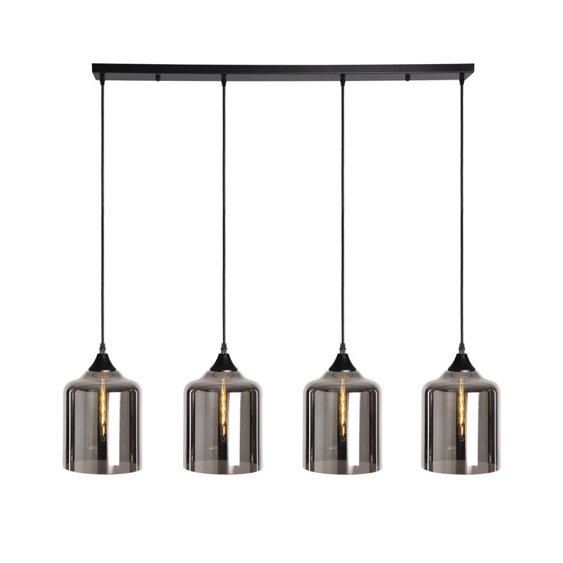 Gunda 4 - Light Kitchen Island Pendant, Silver, Black