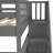 Gray Stairway Bunk Bed, , With Drawer, Storage, And Guard Rail For Bedroom Space Saving Comfort Style-308410344