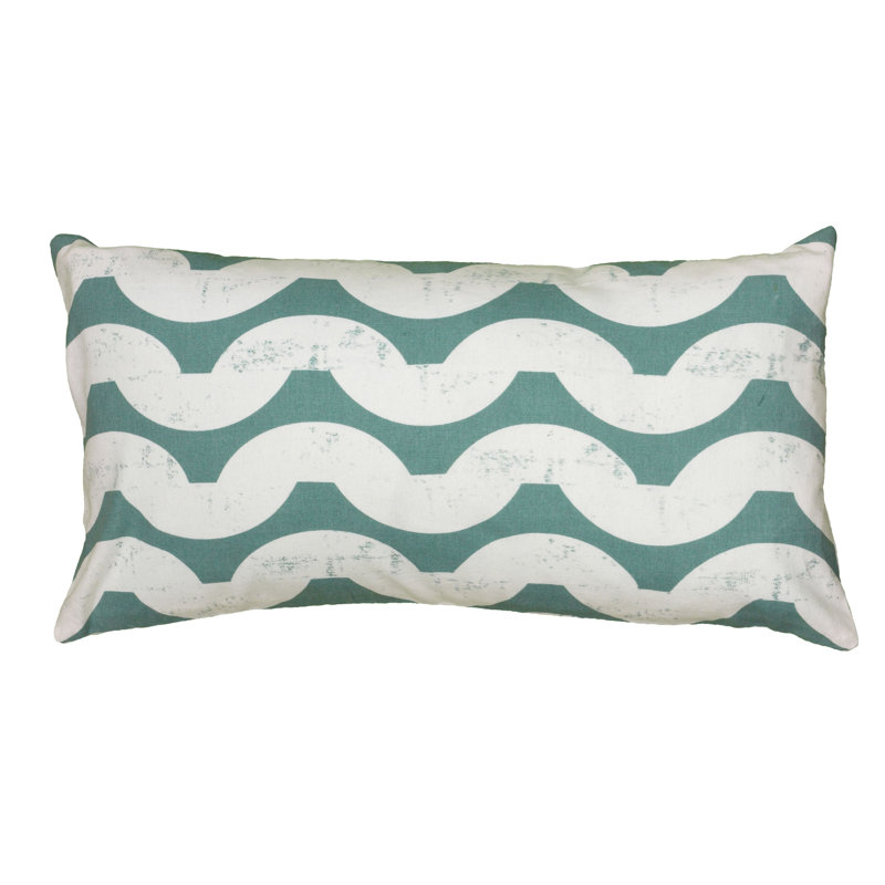 Coussin en coton Ampelius, Sarcelle