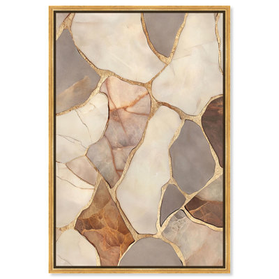 Textured Earthy Tones III Canvas Elegant Abstract Art by 