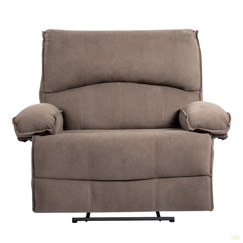 Fauteuil inclinable manuel surdimensionné pour le salon, Brun