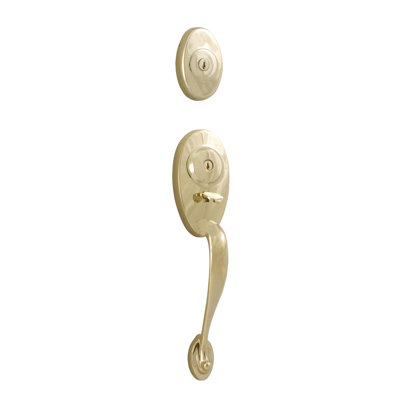 Handle With Deadbolt Reversible Entry Set