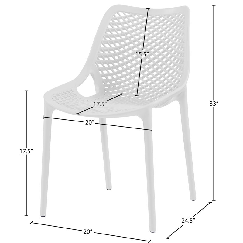 Chaise d'appoint Mykonos, Blanc