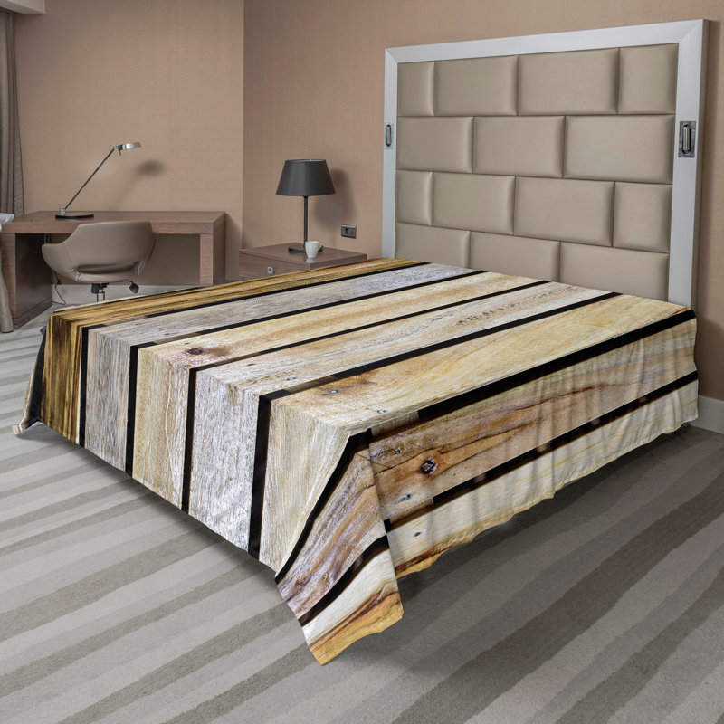 Ambesonne Marble Print Top Flat Sheet Marble Grunge Stone King Beige Brown, Drap plat grand, Brun / brique 2