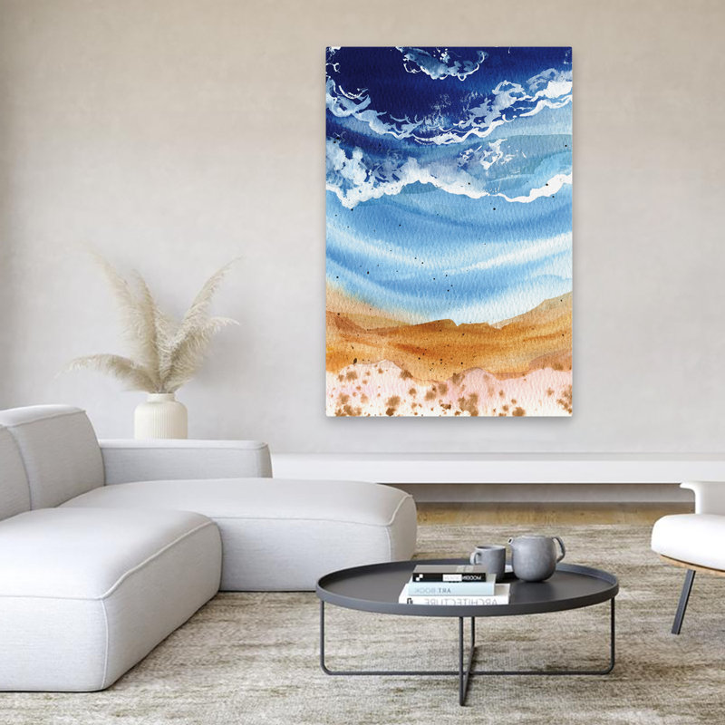 Beachy and Contemporary Serene Seaside, H 60 po x l 40 po