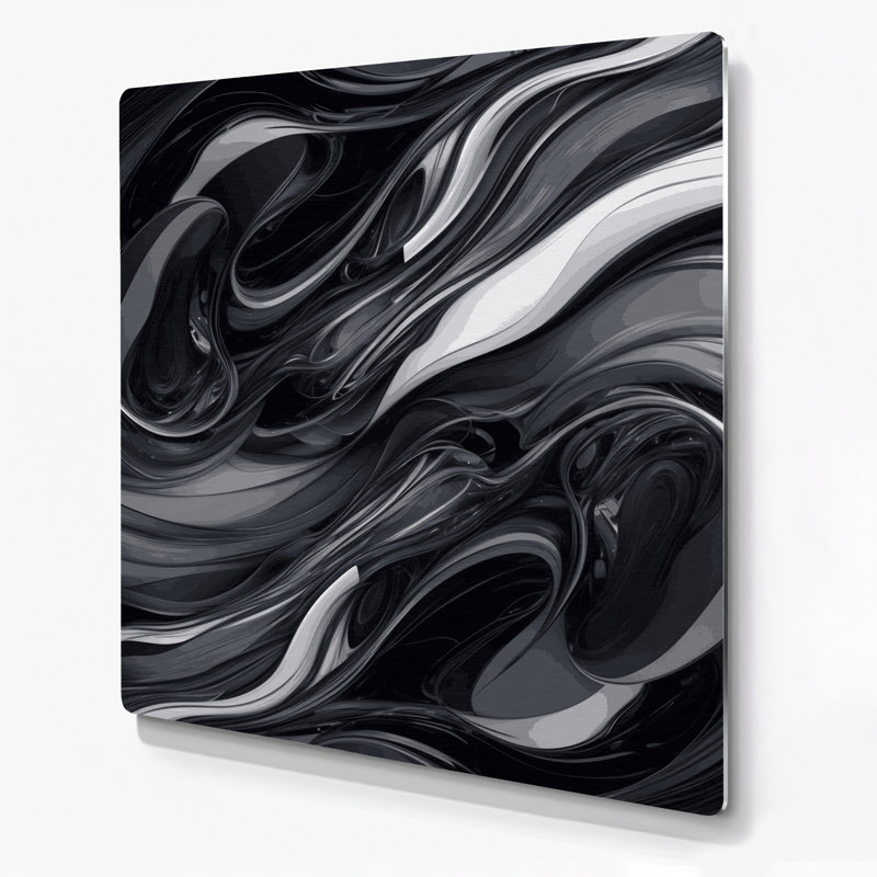Art numérique gris abstrait numérique 54, H 12 po x l 12 po