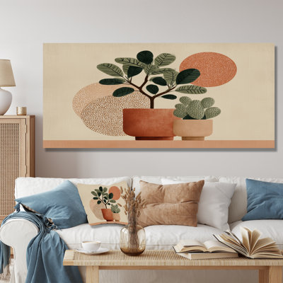 «Green and Terracotta Minimalisme Sage Elegance», impressions encadrées botaniques, art mural sur toile botanique vert