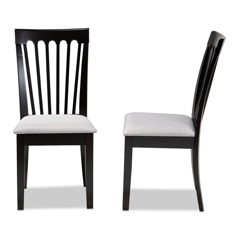 Chaise parsons à dossier Windsor en noyer Londonshire, Gris, Brun foncé