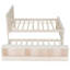 Lit plateforme double en bois avec lit gigogne escamotable, armoire de rangement, blanc crème-1825431995-1825431943