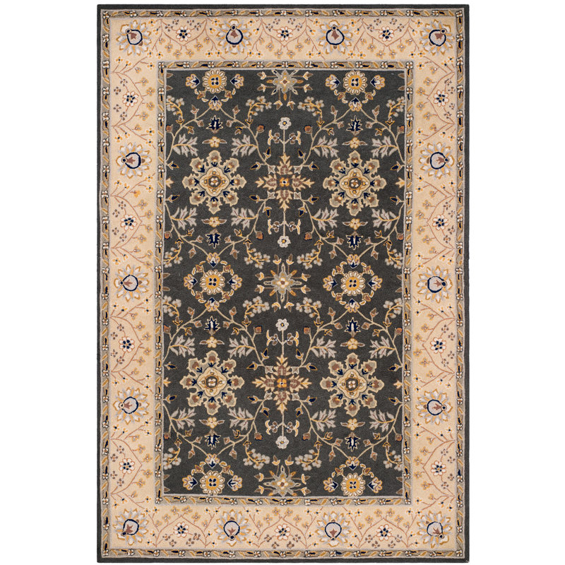 Easy Care Hand Hooked Performance Floral Rug, Rectangle 3' x 5'