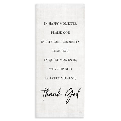 Every Moment Thank God Canvas, design by Natalie Carpentieri
