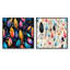 Tomoyo - Ensemble de 2 collages abstraits carrés-101851143-101851148