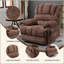 Fauteuil inclinable électrique en chenille de 23 po de large et à dossier haut avec massage par vibration à 8 points et chauffage lombaire-1128195442