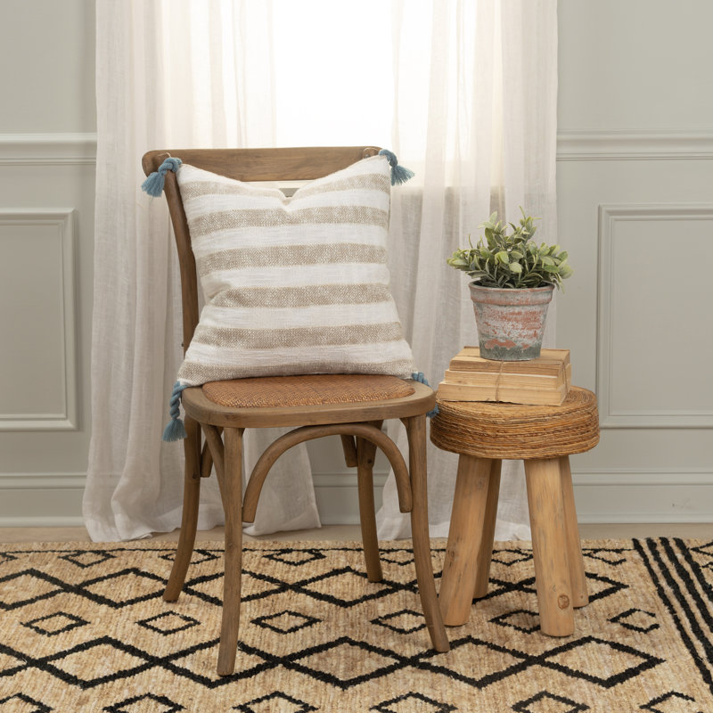 Housse et insert de coussin carré en mélange de coton